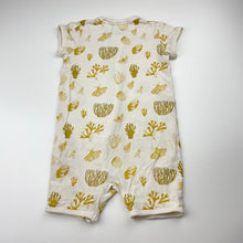 Load image into Gallery viewer, Unisex Wilson + Frenchy, organic cotton blend zip romper, small marks, FUC, size 1,  