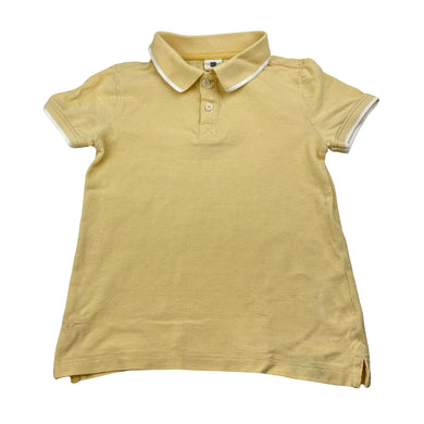 Boys HEMA, yellow cotton polo shirt top, FUC, size 5-6,  