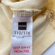 Load image into Gallery viewer, Boys HEMA, yellow cotton polo shirt top, FUC, size 5-6,  