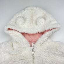 Load image into Gallery viewer, Girls Dymples, cotton lined faux fur jacket / coat, EUC, size 00,  