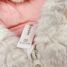 Load image into Gallery viewer, Girls Dymples, cotton lined faux fur jacket / coat, EUC, size 00,  
