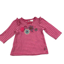 Load image into Gallery viewer, Target soft stretchy long sleeve t-shirt / top, flowers, size 00, Pre-loved