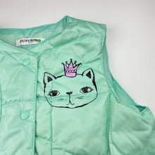 Load image into Gallery viewer, Girls FUTURINO, feather filled vest / sleeveless jacket, EUC, size 8,  
