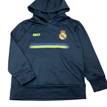 Load image into Gallery viewer, Boys REAL MADRID FC, fleece lined hoodie sweater, Sz: S, armpit to armpit: 42cm, shoulder to cuff: 42.5cm, EUC, size 6-8,  