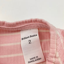 Load image into Gallery viewer, Girls Brilliant Basics, organic cotton blend long sleeve top, GUC, size 2,  