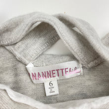Load image into Gallery viewer, Girls NANNETTE kids, soft feel lightweight knit long sleeve top, GUC, size 6,  
