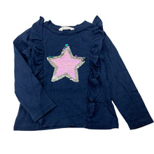 Load image into Gallery viewer, Girls Milkshake, navy cotton long sleeve top, no size, armpit to armpit: 26cm, shoulder to cuff: 33cm, EUC, size 3,  