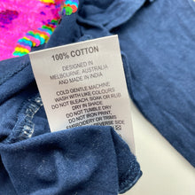 Load image into Gallery viewer, Girls Milkshake, navy cotton long sleeve top, no size, armpit to armpit: 26cm, shoulder to cuff: 33cm, EUC, size 3,  