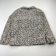 Load image into Gallery viewer, Girls Cotton On, leopard print stretch denim jacket, FUC, size 3-4,  