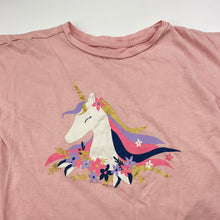 Load image into Gallery viewer, Girls Anko, pink cotton tee / top, unicorn, GUC, size 5,  