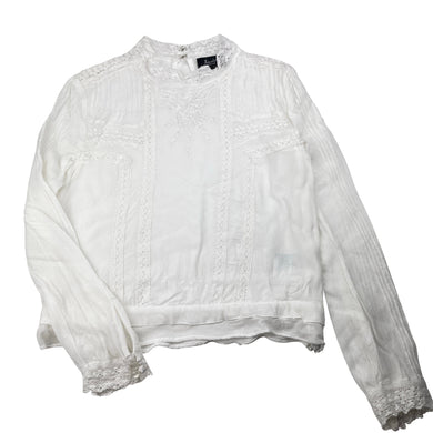 Girls Bardot Junior, embroidered lightweight long sleeve top, GUC, size 14,  