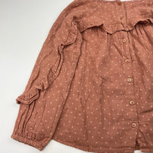 Load image into Gallery viewer, Girls Next, spotted cotton long sleeve top, EUC, size 5-6,  
