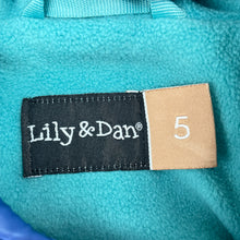 Load image into Gallery viewer, Unisex Lily &amp; Dan, fleece lined waterproof jacket, mark back left sleeve, FUC, size 5,  