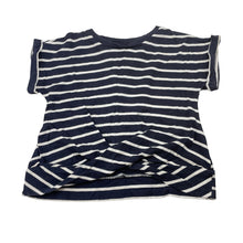Load image into Gallery viewer, Girls Target, navy stripe cotton twist front top, EUC, size 4,  
