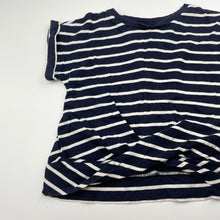 Load image into Gallery viewer, Girls Target, navy stripe cotton twist front top, EUC, size 4,  