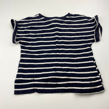 Load image into Gallery viewer, Girls Target, navy stripe cotton twist front top, EUC, size 4,  