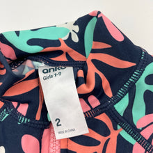 Load image into Gallery viewer, Girls Anko, long sleeve swim one-piece, GUC, size 2,  