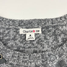 Load image into Gallery viewer, Boys Charlie &amp; Me, grey marle knit sweater / jumper, EUC, size 9,  