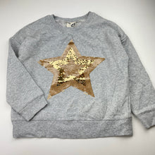 Load image into Gallery viewer, Girls Cotton On, fleece lined flip sequin sweater / jumper, light mark lower front, FUC, size 8,  