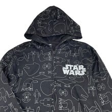 Load image into Gallery viewer, Boys Star Wars, fleece lined zip hoodie sweater, EUC, size 16,  