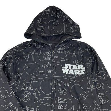 Boys Star Wars, fleece lined zip hoodie sweater, EUC, size 16,  