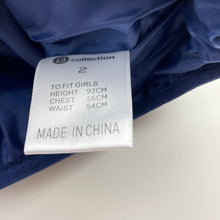 Load image into Gallery viewer, Girls B Collection, navy &amp; silver spot puffer vest, EUC, size 2,  