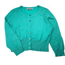Load image into Gallery viewer, Girls REVIEW, stretchy knit cropped sleeve cardigan, shoulder to cuff: 43cm, GUC, size 12,  