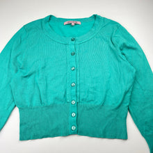 Load image into Gallery viewer, Girls REVIEW, stretchy knit cropped sleeve cardigan, shoulder to cuff: 43cm, GUC, size 12,  
