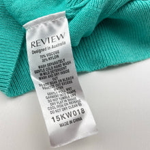 Load image into Gallery viewer, Girls REVIEW, stretchy knit cropped sleeve cardigan, shoulder to cuff: 43cm, GUC, size 12,  