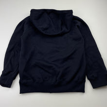 Load image into Gallery viewer, Unisex Holly Loves Finn, navy fleece lined zip hoodie sweater, EUC, size 6,  