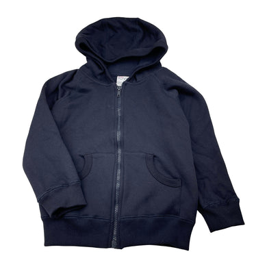 Unisex Holly Loves Finn, navy fleece lined zip hoodie sweater, EUC, size 5,  