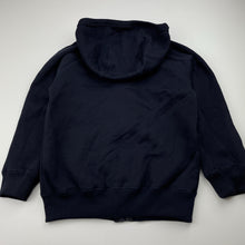 Load image into Gallery viewer, Unisex Holly Loves Finn, navy fleece lined zip hoodie sweater, EUC, size 5,  