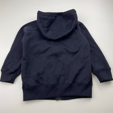 Load image into Gallery viewer, Unisex Holly Loves Finn, navy fleece lined zip hoodie sweater, EUC, size 3,  