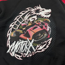 Load image into Gallery viewer, Boys NOW, vintage fleece lined sweater / jumper, MOTOR X, EUC, size 8,  