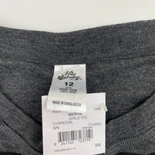 Load image into Gallery viewer, Girls Miss Understood, grey stripe long sleeve tee / top, NEW, size 12,  