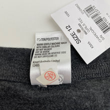 Load image into Gallery viewer, Girls Miss Understood, grey stripe long sleeve tee / top, NEW, size 12,  