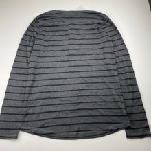 Load image into Gallery viewer, Girls Miss Understood, grey stripe long sleeve tee / top, NEW, size 12,  