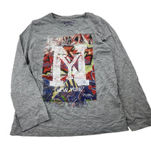 Load image into Gallery viewer, Boys M&amp;S, grey long sleeve tee / top, GUC, size 7-8,  