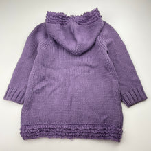 Load image into Gallery viewer, Girls Target, chunky knit hooded longline cardigan, L: 45cm, NEW, size 3,  