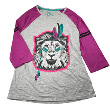 Load image into Gallery viewer, Girls Miss Understood, 3/4 sleeve tee / top, lion, GUC, size 14,  
