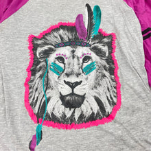 Load image into Gallery viewer, Girls Miss Understood, 3/4 sleeve tee / top, lion, GUC, size 14,  