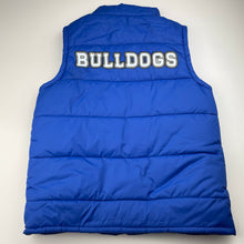 Load image into Gallery viewer, Unisex NRL Supporter, Canterbury Bulldogs puffer vest / jacket, EUC, size 12,  