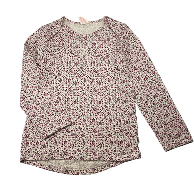 Girls Kid Nature, organic merino wool long sleeve top, small fix left cuff, FUC, size 4,  