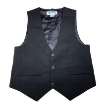 Load image into Gallery viewer, Boys Denis T Fashion, black suit/formal waistcoat/vest, EUC, size 7,  