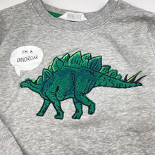 Load image into Gallery viewer, Boys H&amp;M, fleece lined sweater / jumper, dinosaur, EUC, size 5-6,  