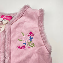 Load image into Gallery viewer, Girls Barbie, vintage embroidered faux suede vest, GUC, size 7,  