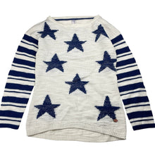 Load image into Gallery viewer, Girls US Polo Assn, knitted sweater / jumper, stars, EUC, size 9-10,  