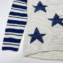 Load image into Gallery viewer, Girls US Polo Assn, knitted sweater / jumper, stars, EUC, size 9-10,  
