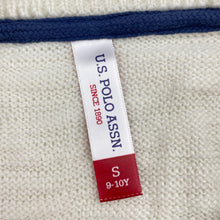 Load image into Gallery viewer, Girls US Polo Assn, knitted sweater / jumper, stars, EUC, size 9-10,  