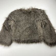 Load image into Gallery viewer, Girls STORE TWENTY ONE, lined faux fur jacket, single hook fasten, EUC, size 11,  